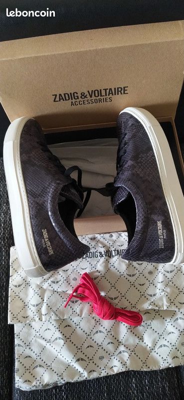 Zadig & Voltaire Baskets Cuir effet reptile Taille 45 (image 2)
