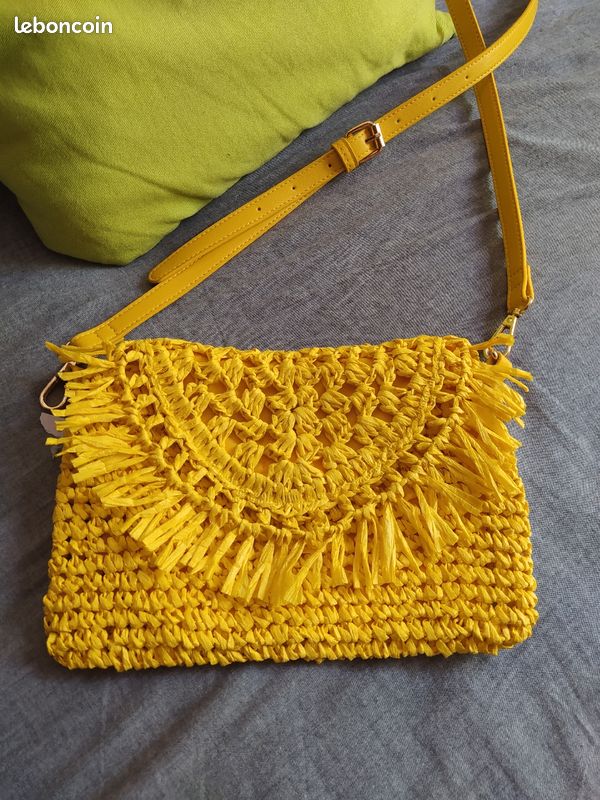 Sac rafia jaune (image 2)