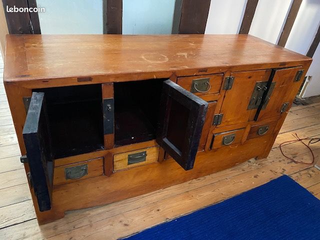 Commode de rangement bois massif (image 4)