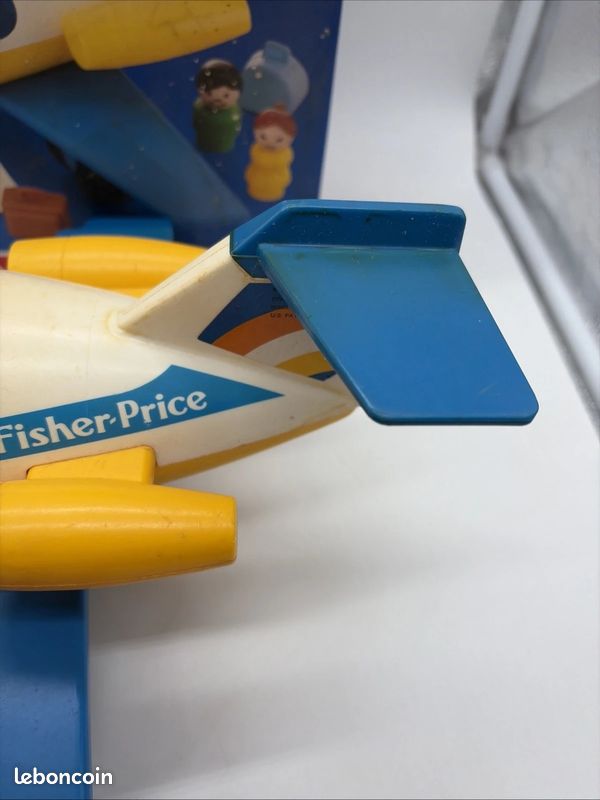 Avion Fisher-Price Vintage Boîte Personnages Little People Aile Réparable (image 7)