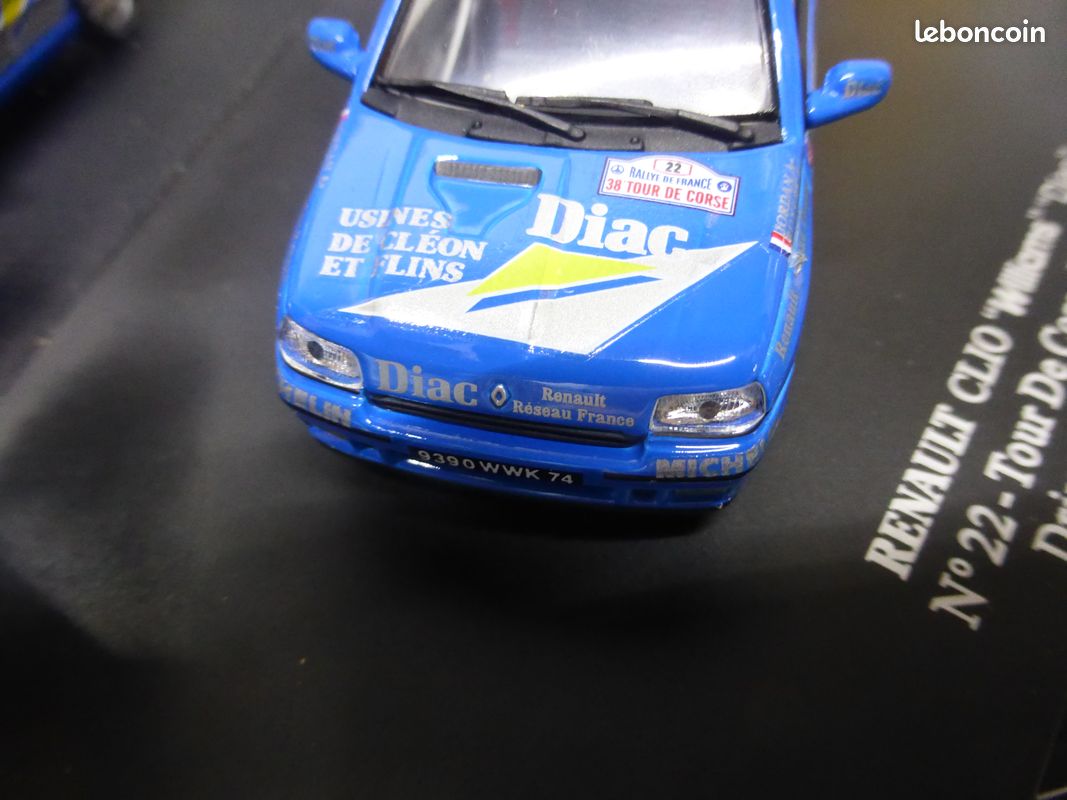 Renault clio williams Diac tour de Corse rally 1994 Jordan / Boyere universal hobbies 1/43 ancien vieux vintage collection miniature Camion voiture automobilia jouet (image 5)