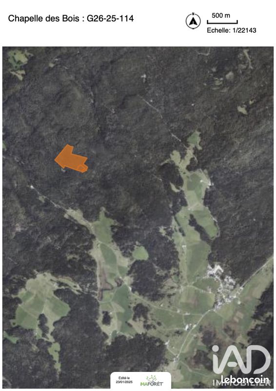 Terrain 127700 m² · à Chapelle-des-Bois · 44 900 €