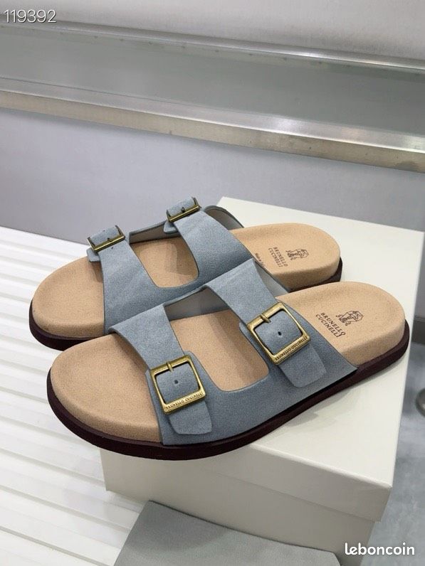 Brunello Cucinelli daim bleu clair neuves (image 3)