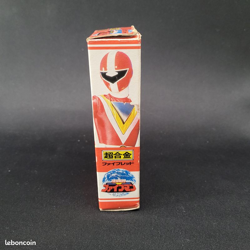 Figurine Fiveman Diecast – Bandai 1990, Boîte D'origine (Sentai Red)