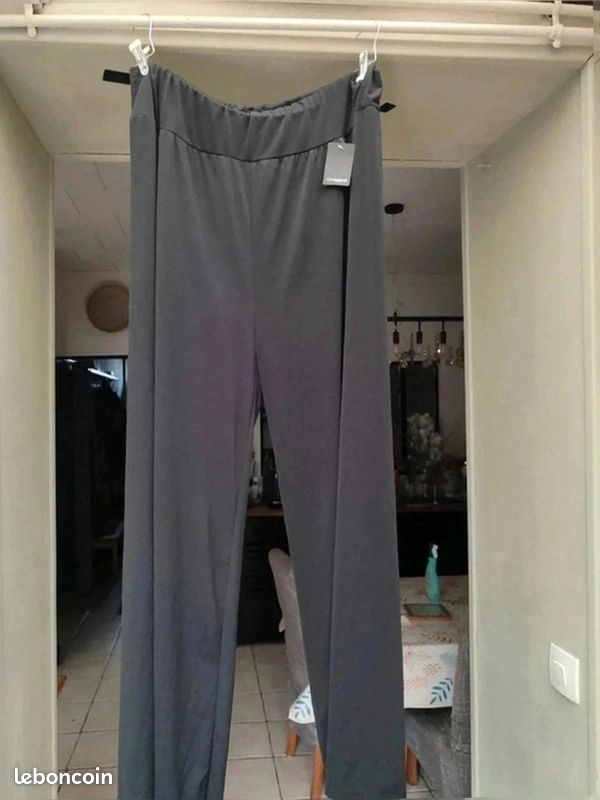Pantalon Fluide Noir Made In italy - Large (image 1)