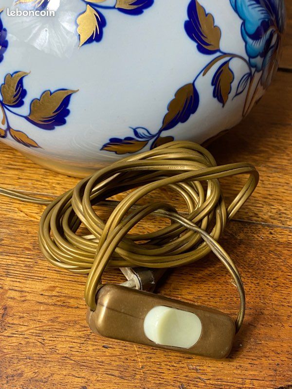 Lampe en porcelaine par Mangani