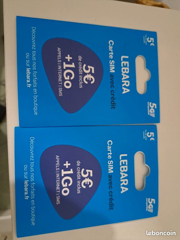 Carte SIM LEBARA MOBILE 0€ CREDIT - Téléphonie