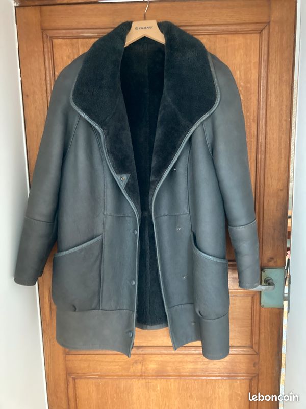 Manteau femme vintage en cuir (image 2)