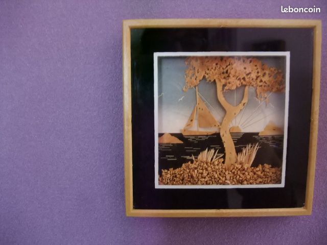 Petit Tableau en liège 3 D Vintage (image 7)