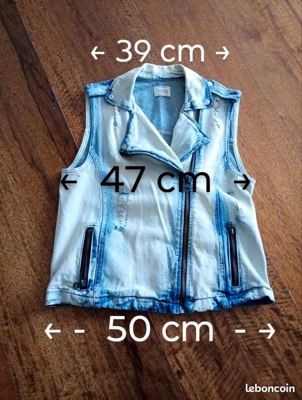 Veste jean grunge rock MANGO taille S (image 3)