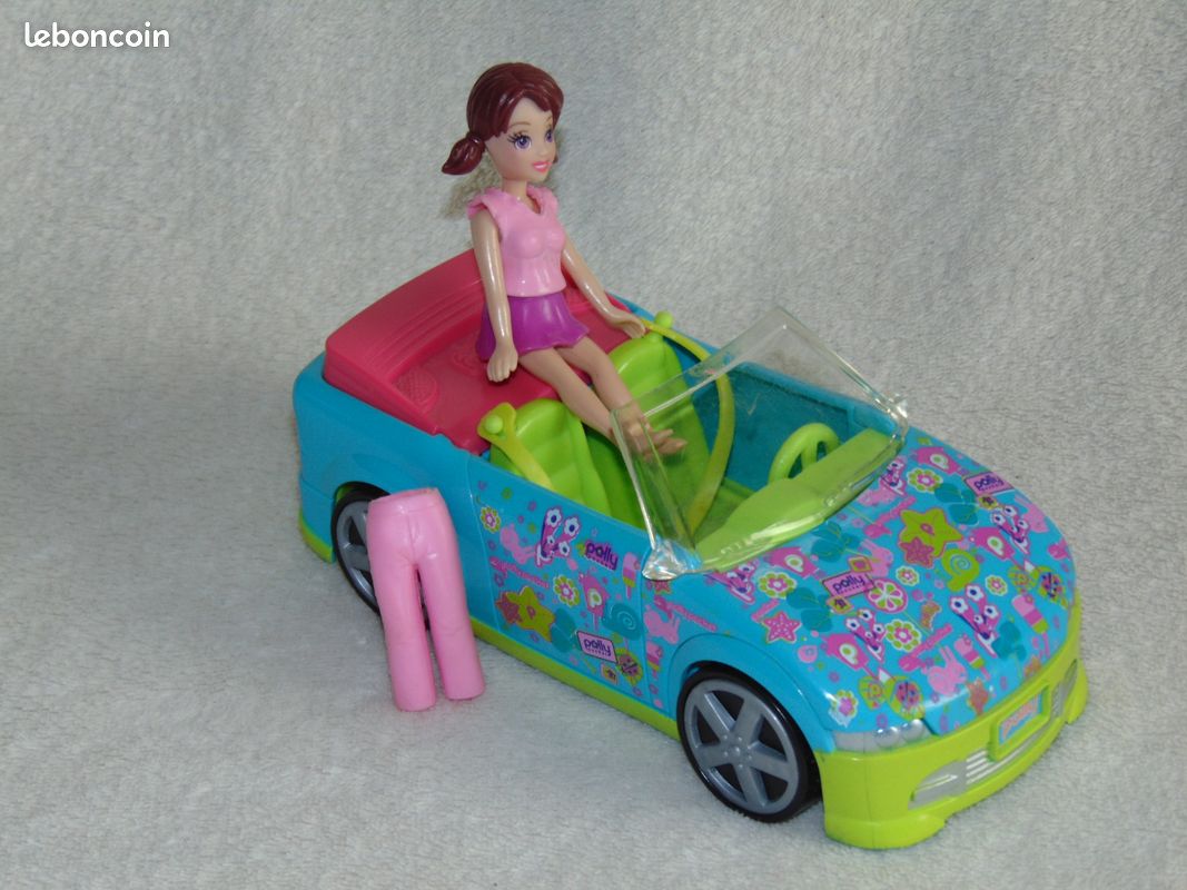 Polly pocket voiture turquoise décapotable (lot 12) (image 1)
