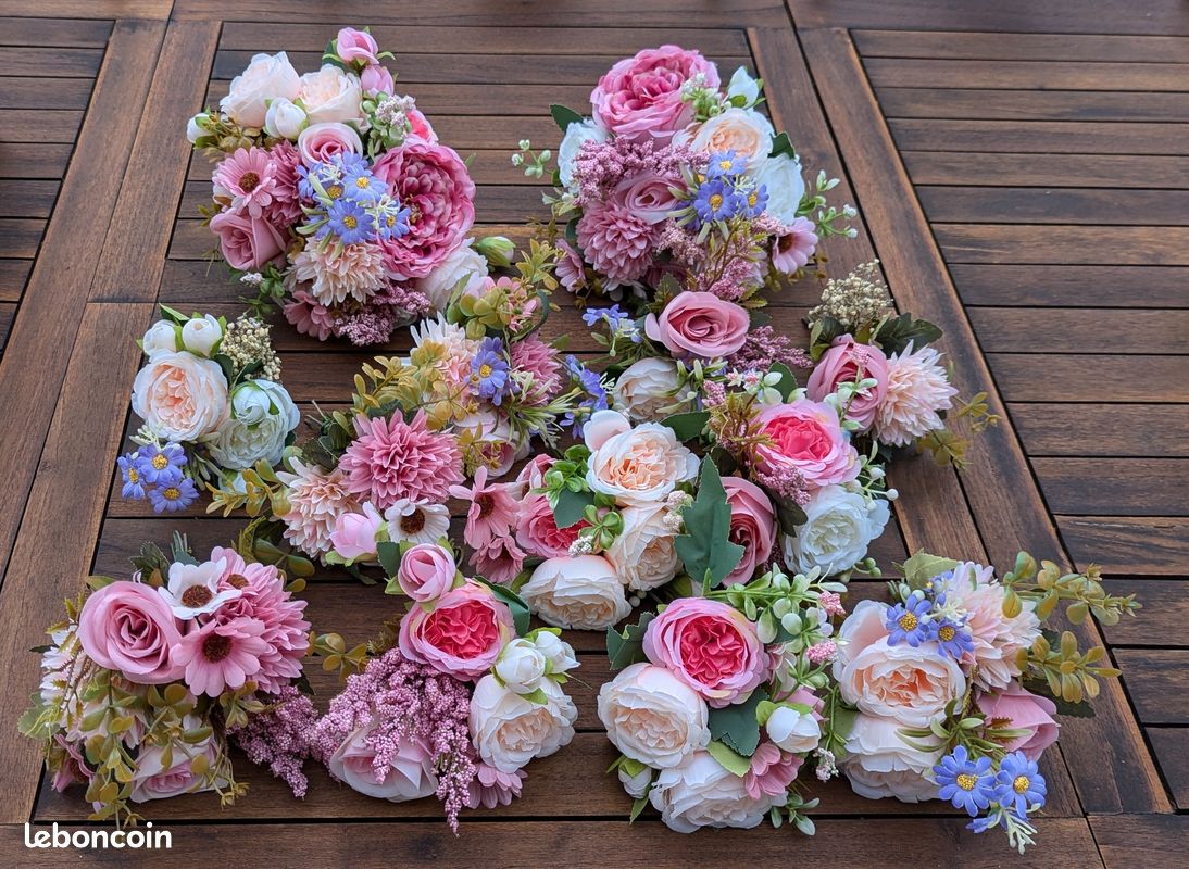 Bouquets et guirlandes de fleurs artificielles pour mariage, fête... (image 2)