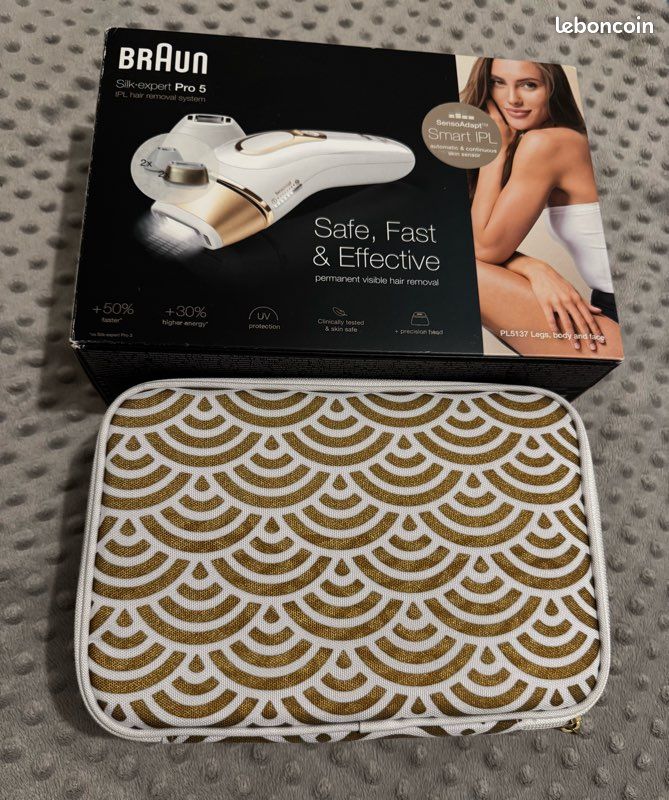 Épilateur à Lumière Pulsée Braun Silk Expert Pro 5 - Occasion (fonctionnel, Quelques Traces D'usure)