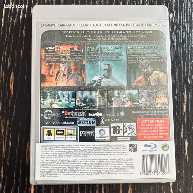 Jeu PS3 : Elder Scrolls IV - Oblivion - Édition Game of The Year (image 4)