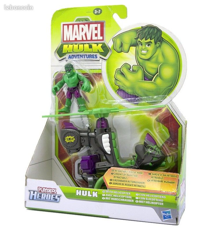 Figurine Marvel Hulk avec hélicoptère Hasbro Jeux Jouets