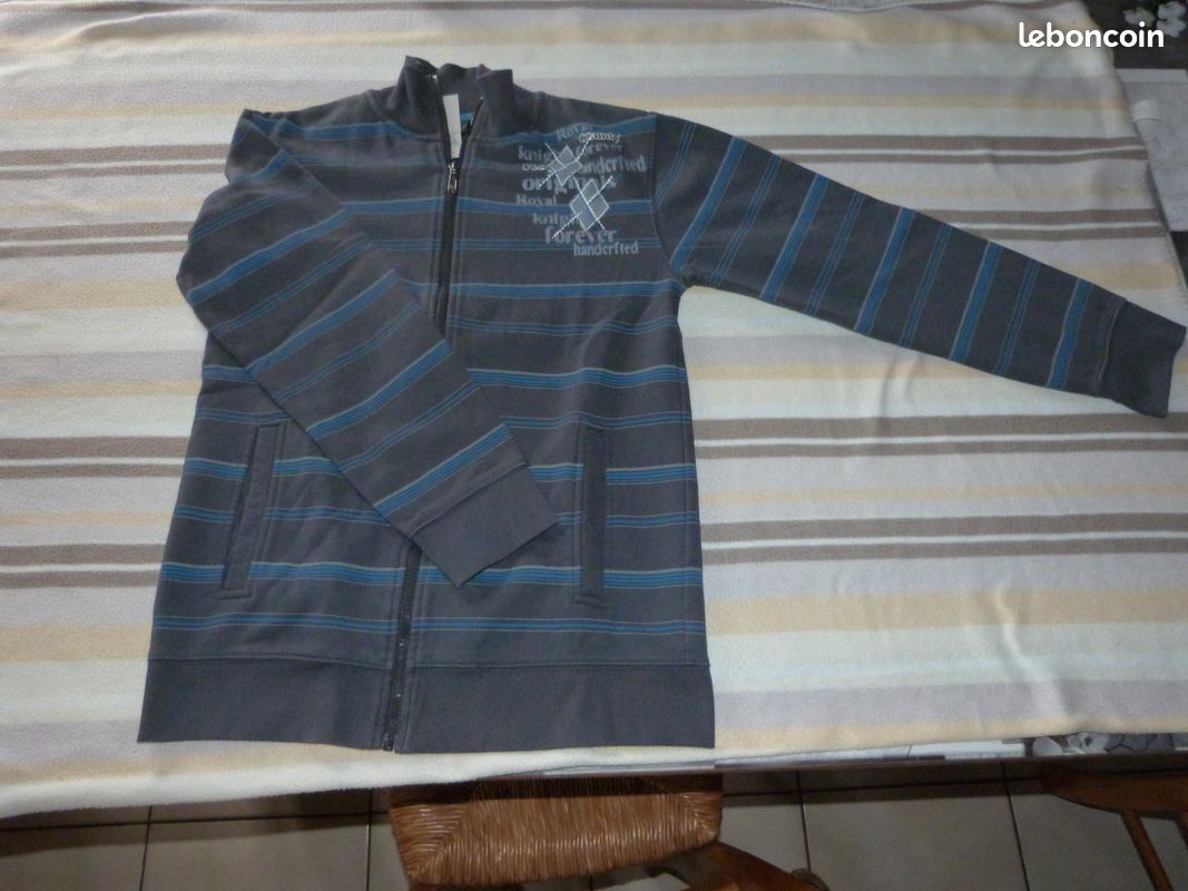 Veste/sweat rayure (image 1)