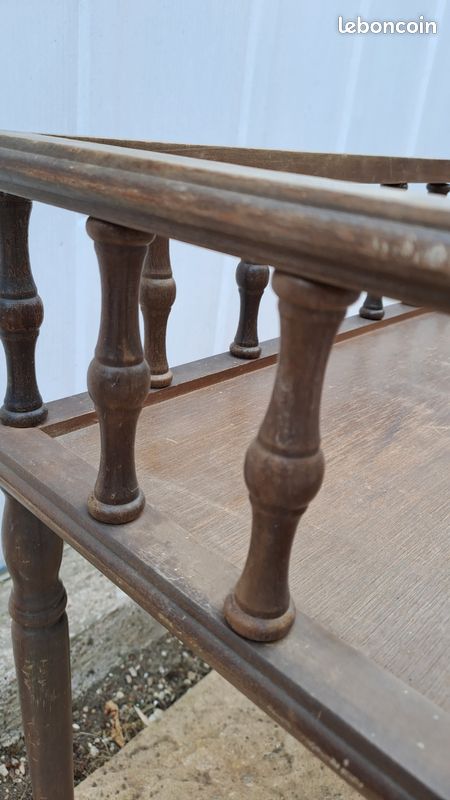 Jardinière Vintage d intérieur en bois sur pieds vernis / Porte plantes /1970-1980 (image 14)