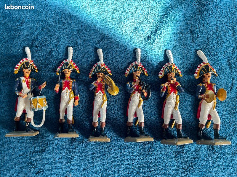 LOT DE 6 Soldats Porcelaine De Saxe Napoléon, Empire Tbe EUR 60,00