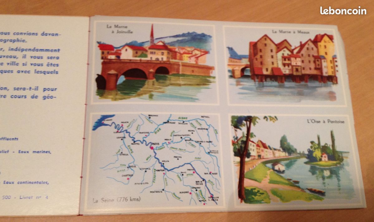 Livret d'images éducatives vintage VOLUMETRIX N° 4 - Géographie - Les fleuves et leurs affluents (image 3)