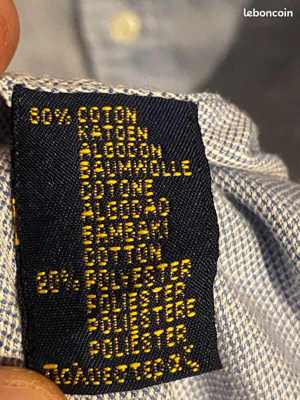 Chemise manches courtes bleu ciel taille XXL (image 4)