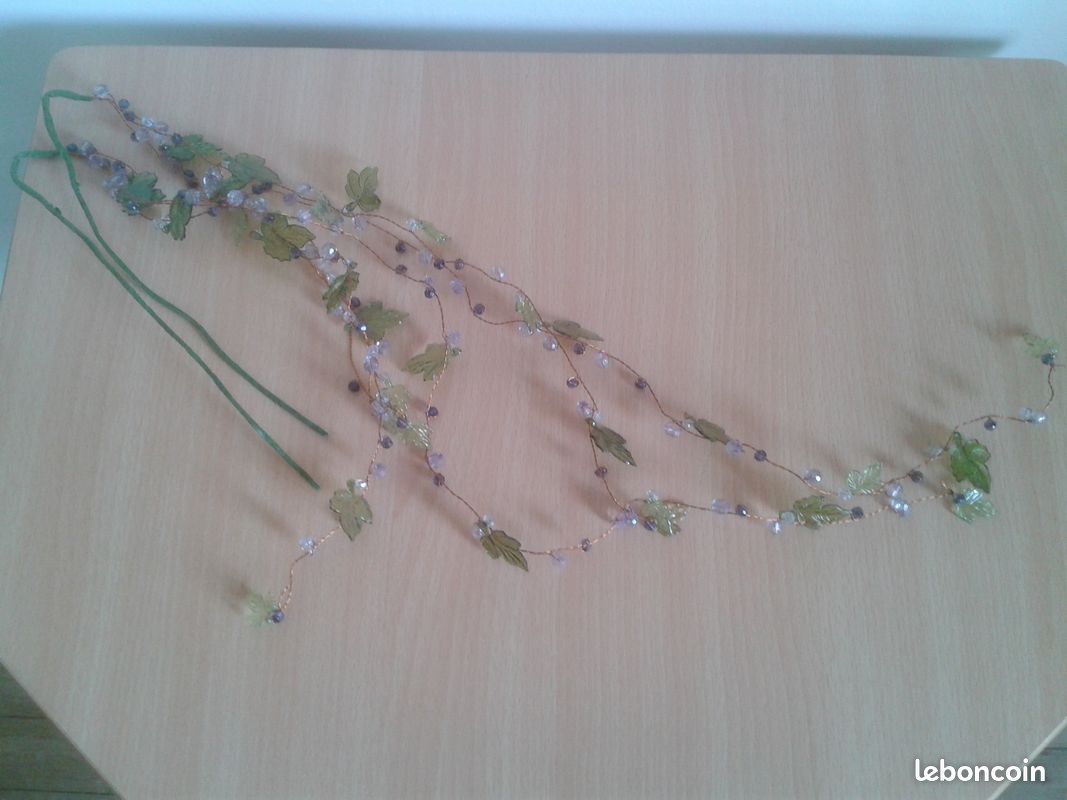 Lot de 2 tiges en perles de verre (image 1)