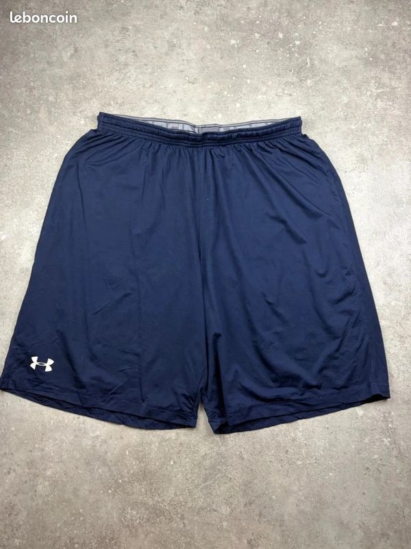 Under Armour Short De Sport Training Bleu Marine Loose Taille Xl Homme HeatGear #U2503 (image 1)