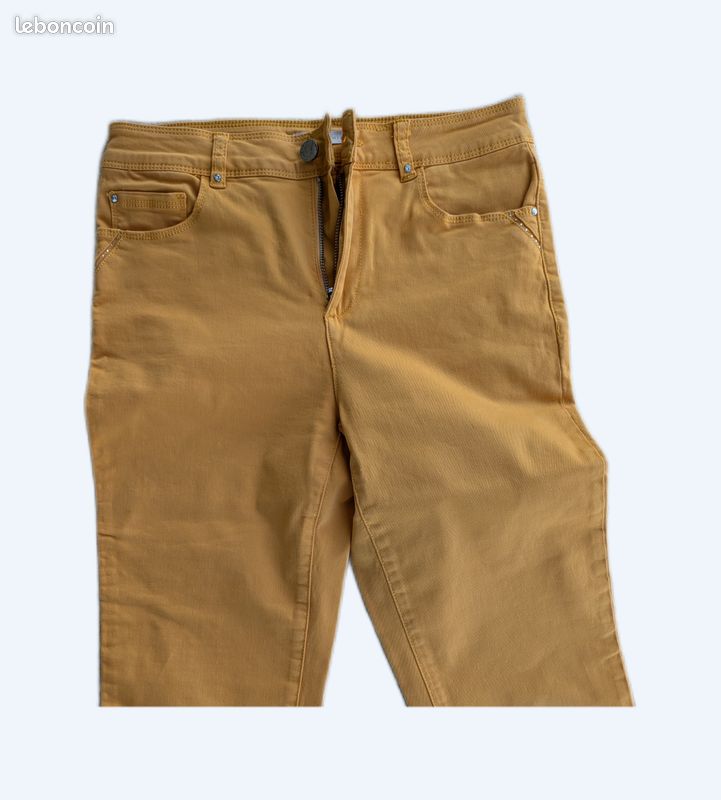 Pantalon à Pinces TANTUM O.N. Taille EU 42 Jaune Primevère - Occasion Très Bon état