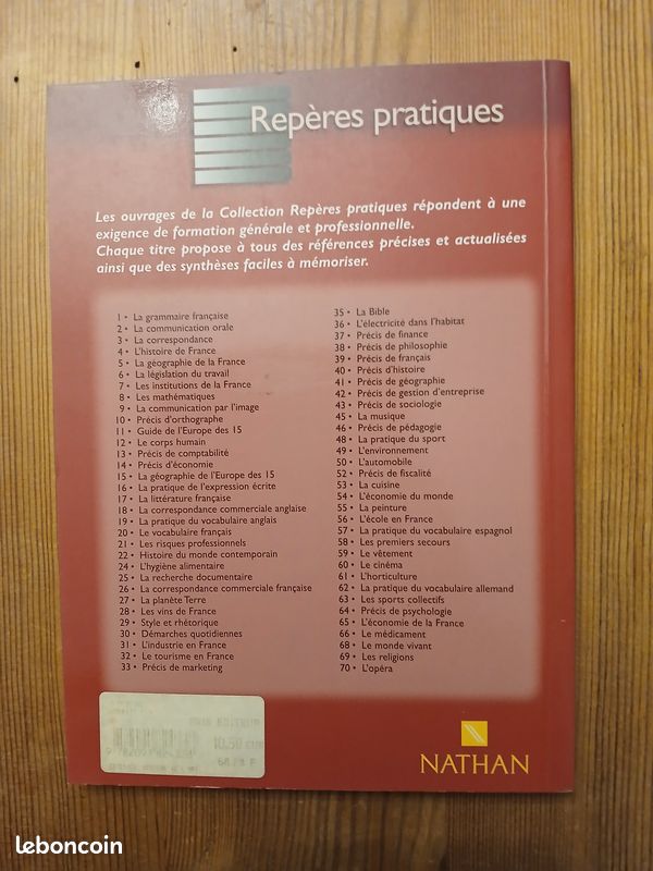 Livre repères pratiques "La peinture " aux éditions Nathan (chris 28) (image 2)