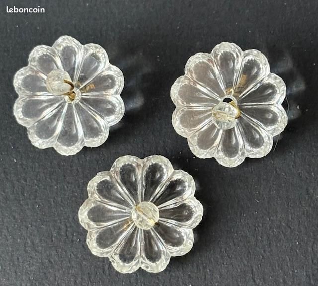 Dormeuses Marguerites Anciennes En Perles Et Argent Pour Enfant - Style Napoléon III, Occasion