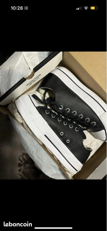 Converse noir et blanche taille 37 (image 1)
