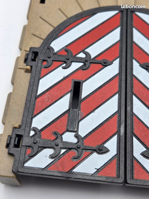 Porte De Château Playmobil Moyen-Âge - Beige - Pièce Détachée Pour Sets 3446, 3448, Etc.