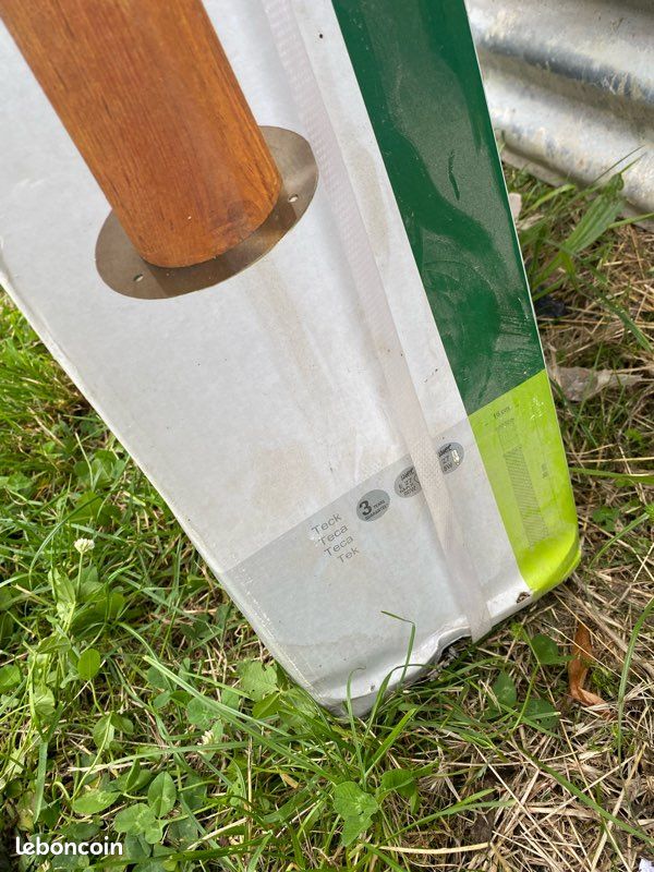 Lot 2 bornes plots lampes extérieur jardin bois teck inspire potelet neufs (image 4)