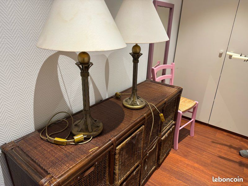 2 lampes en laiton (image 1)