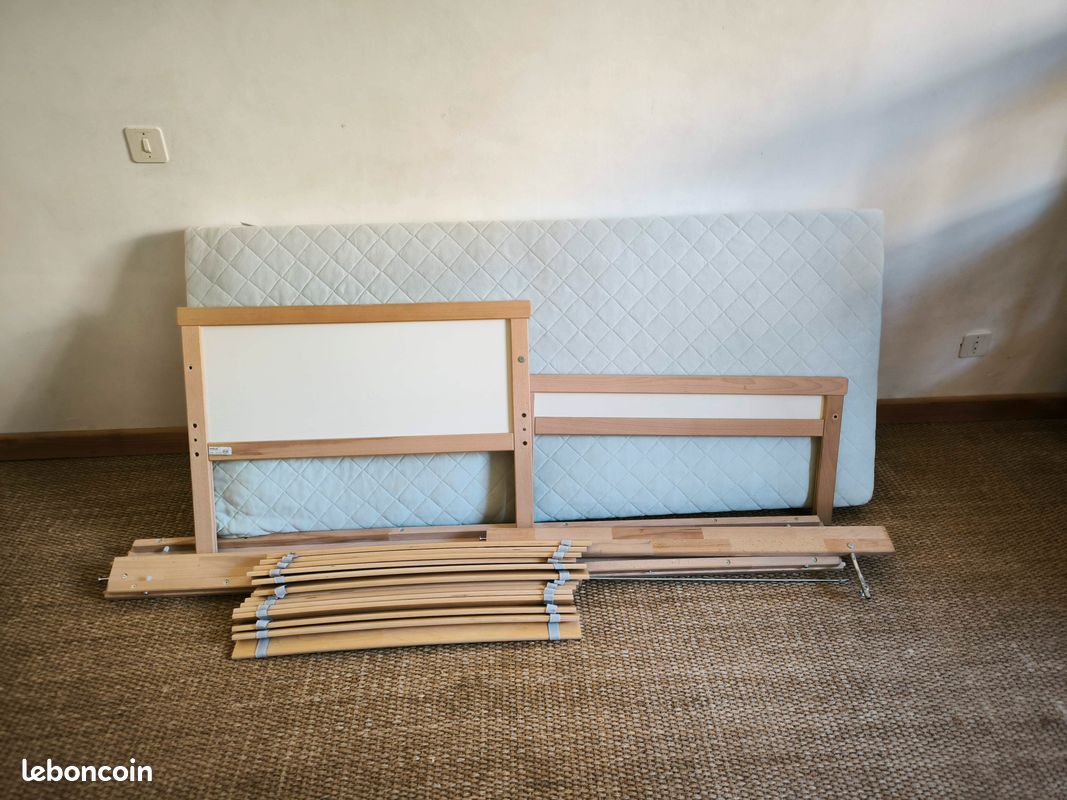 Lit enfant 70x160 Cadre, sommier, matelas, barrière (image 7)