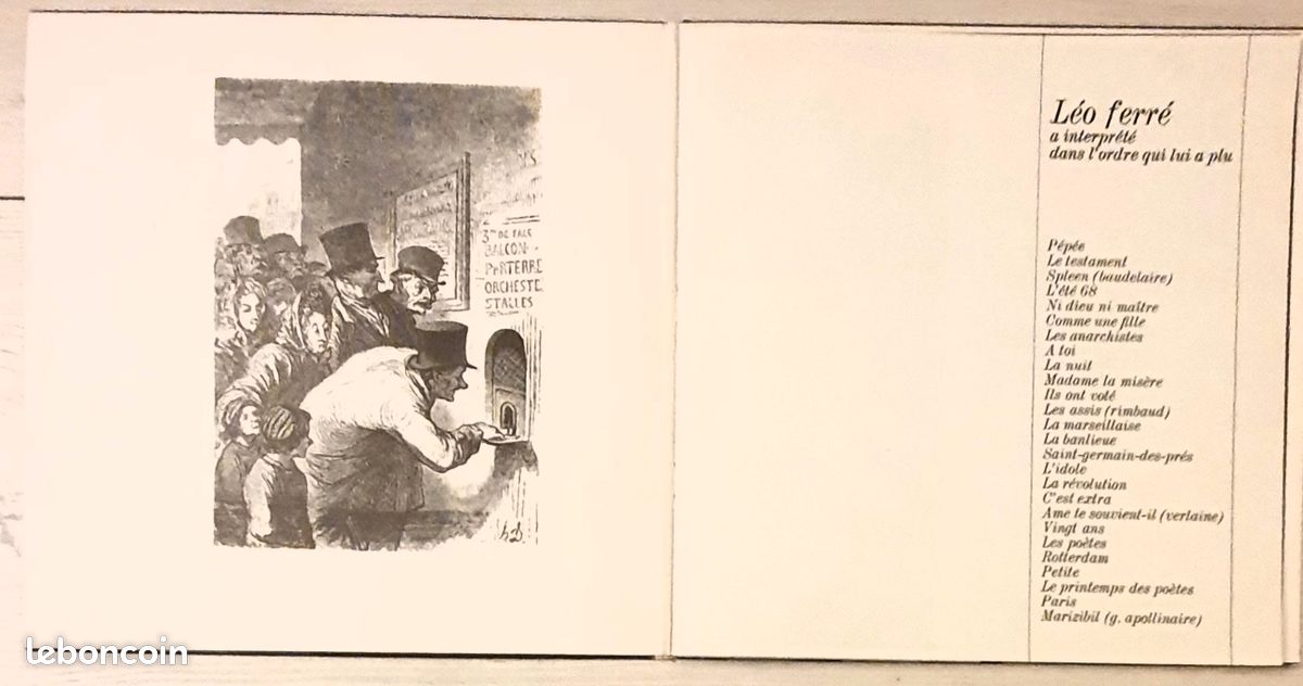 Vinyle double Gatefold Leo Ferré 1969 (image 2)