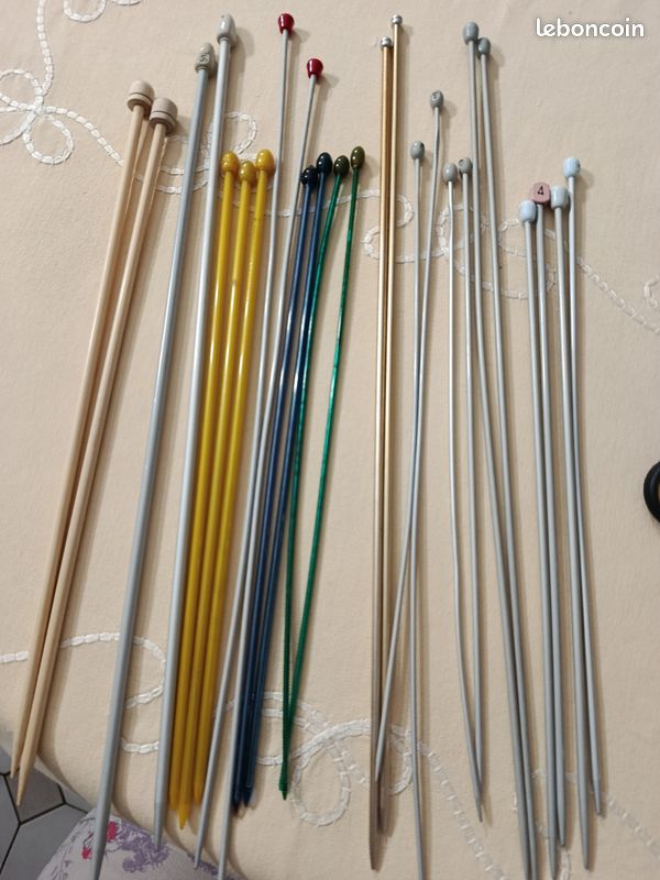 12 paires d' aiguilles à tricoter (image 1)