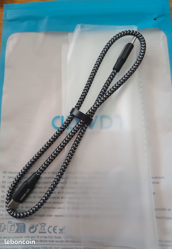 Câble USB C vers USB C 50cm (image 1)