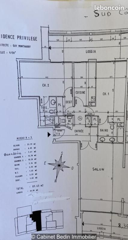 Appartement 3 pièces 89 m² · à Arcachon · 89 m² · 1 780 €