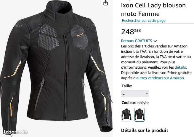 Blouson Textile Veste Moto Femme Amazon NEUF Blouson Moto Femme