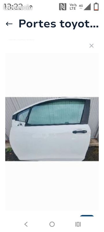 Porte gauche et droite toyota yaris version trois portes 2012 (image 1)