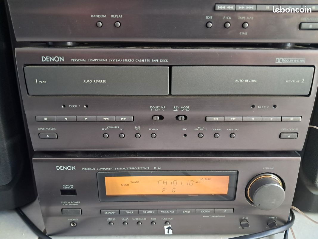 Lecteur Cassette Denon DDR-M7, Gris, à Vérifier / Pour Pièces (ne Fonctionne Pas)