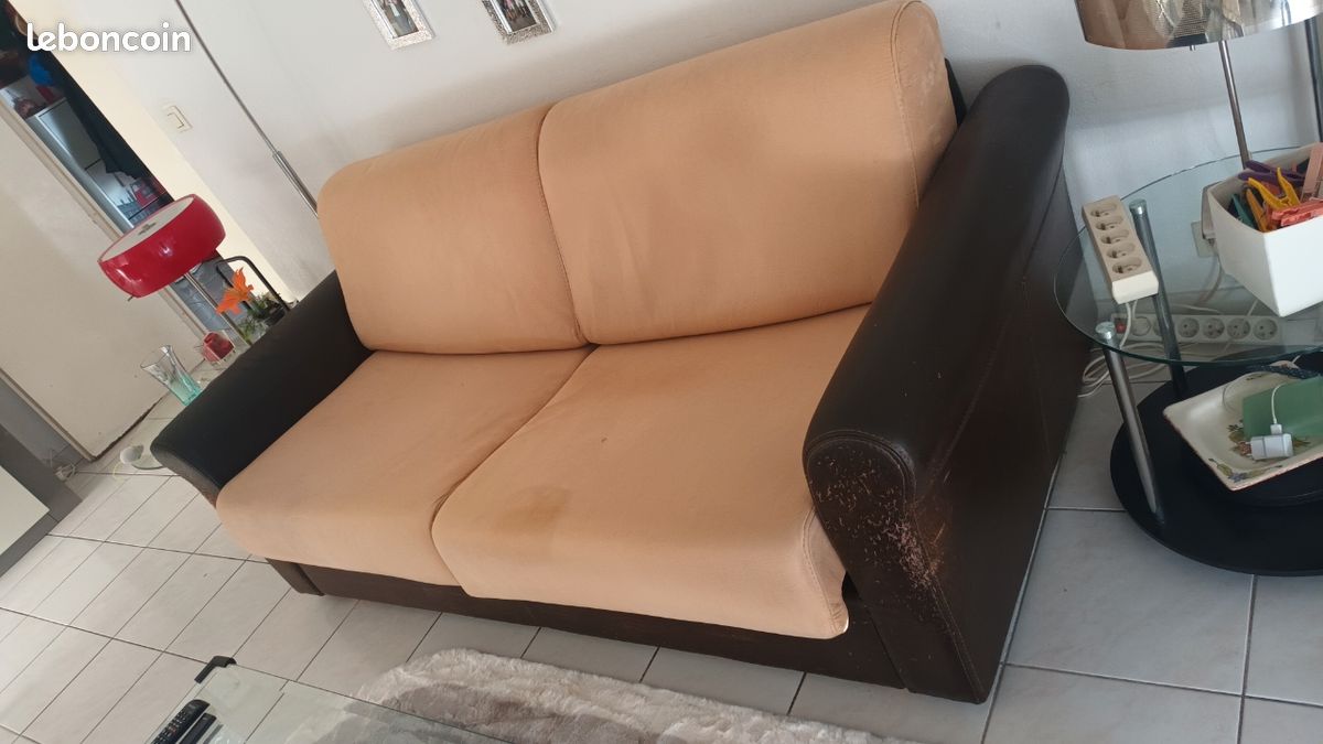 Canapé cuir convertible (image 3)