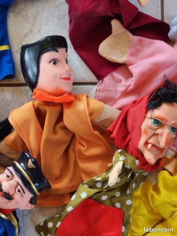 LOT OU AU DETAIL 25 MARIONNETTES GUIGNOL OCCASION