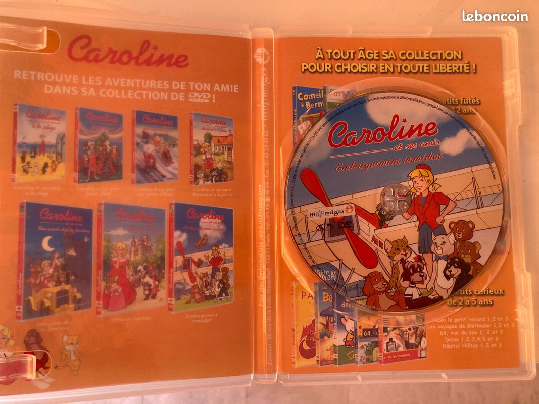 DVD EMBARQUEMENT IMMÉDIAT ET LIVRE CAROLINE ET SES AMIS P PROBST - Caroline à la ferme - aux sports d'hiver - fait du cheval - mène l'enquête - Pierre PROBST HACHETTE (image 7)