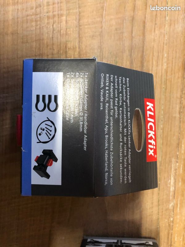 KLICKfix adaptateur de guidon emballé, noir, universel guidons de 22-26 mm (image 4)