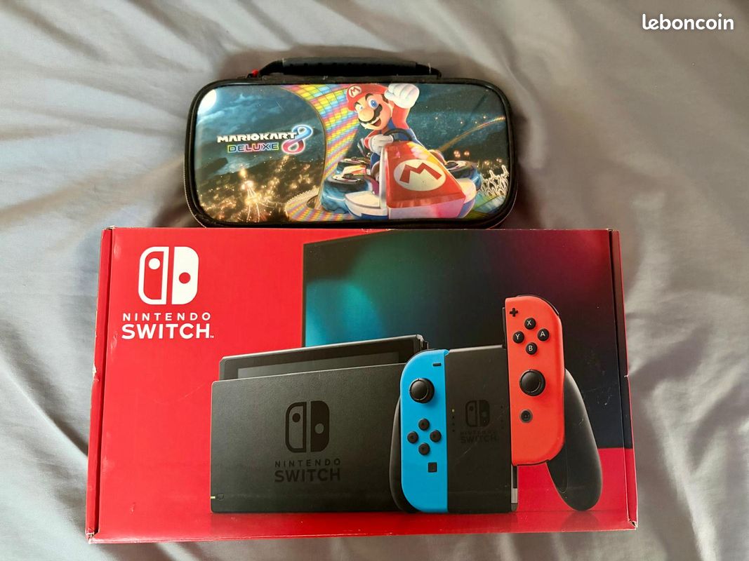 Nintendo Switch 1 complète en très bon état + sacoche Mario Kart + boîte d'origine (image 4)