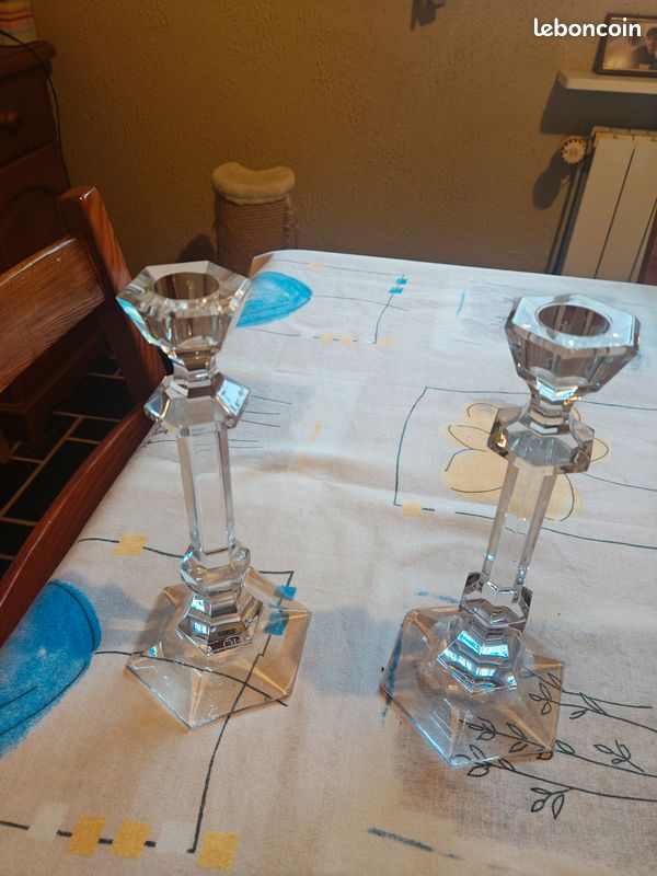 Bougeoir En Cristal Saint Louis - Prix à La Pièce, Modèle 1, Très Bon état