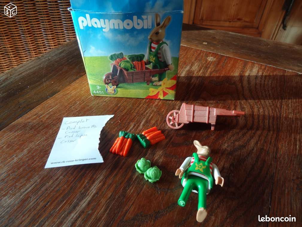 Playmobil 4451 Lapin et sa brouette OR74 (image 1)