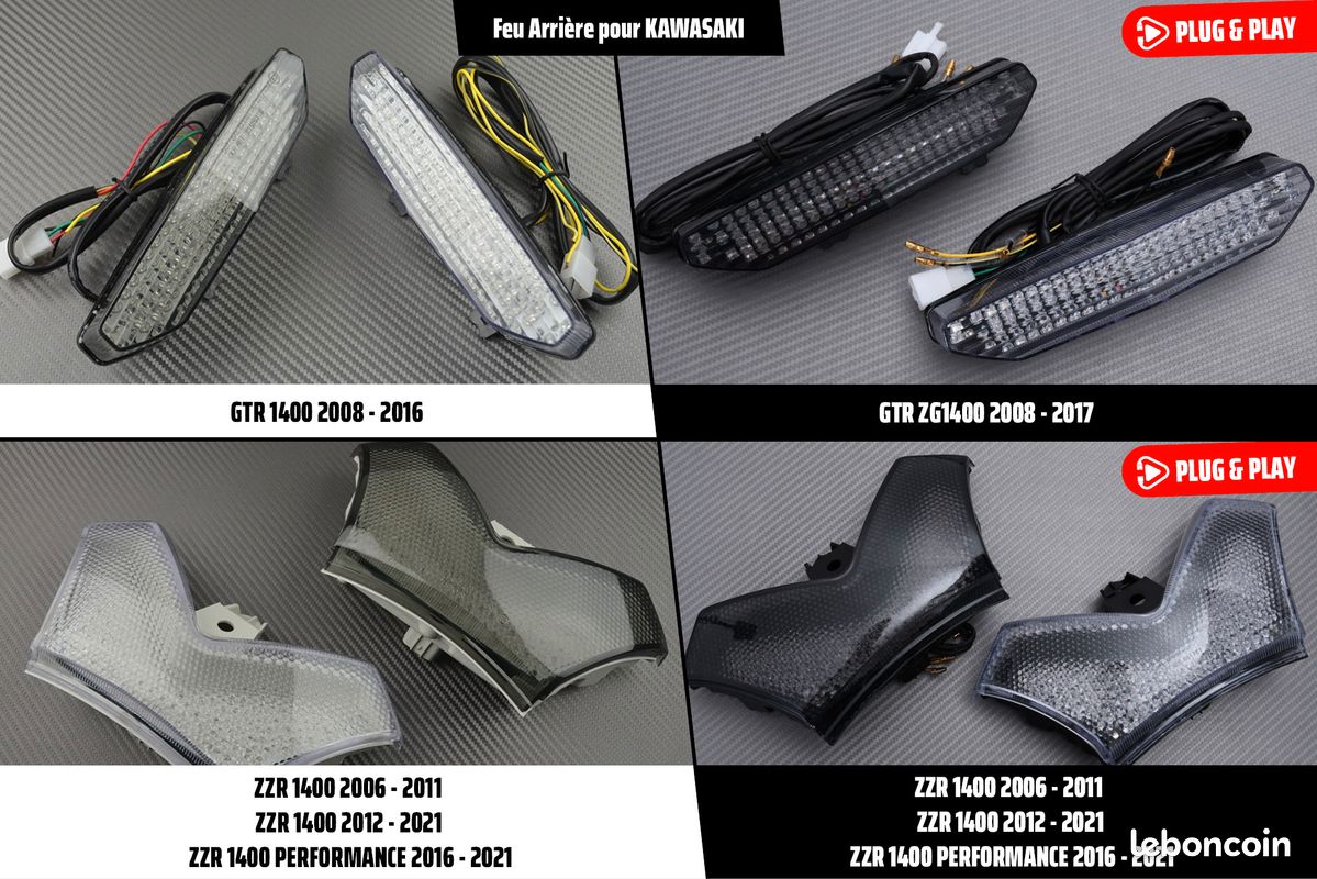 Clignotants Avant LED Blanc Clair Pour Kawasaki ZZR 600 / ZX600E (1994-2003)