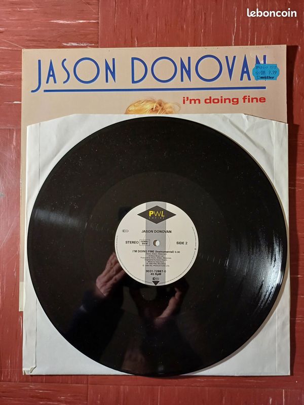 Jason DONOVAN : MAXI 45 Tours ~ I'M DOING FINE (1990) ~ Disque VINYLE (Années 90) (image 5)